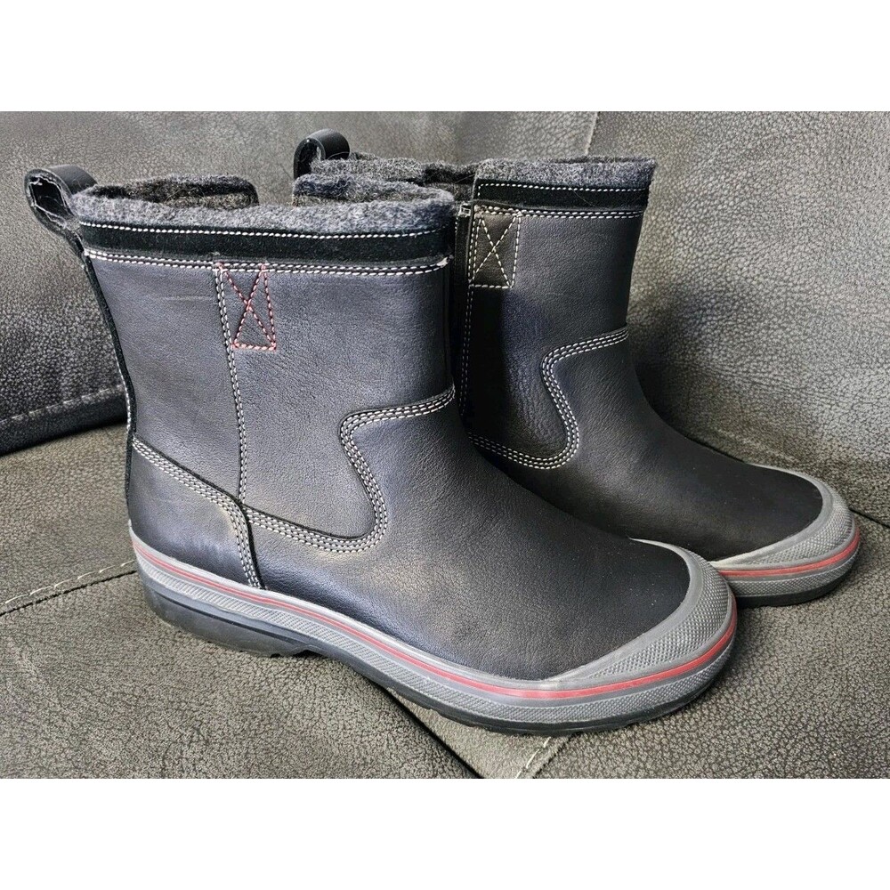 Clarks Milwright Peak Men's Black Leather Casual Slip on Boots Size 8